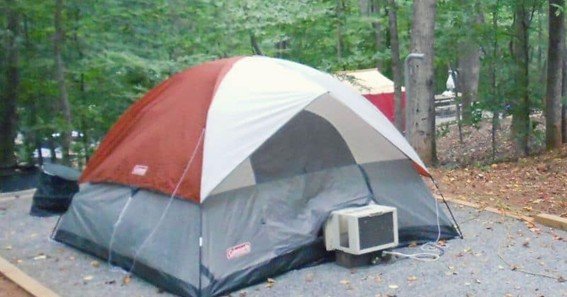 tent with ac port