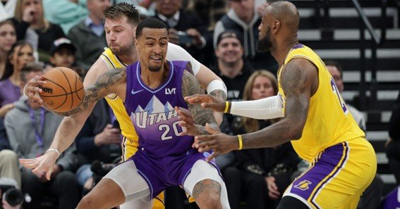 lakers vs utah jazz match player stats